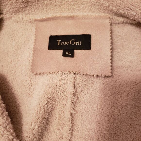 True Grit Faux Suede Zip Jacket Size XL - Picture 2 of 7